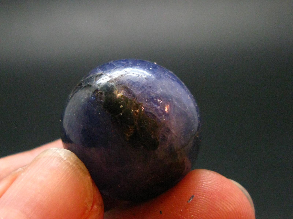 Rare Tanzanite Sphere Ball From Tanzania - 16.19 Grams - 0.8"