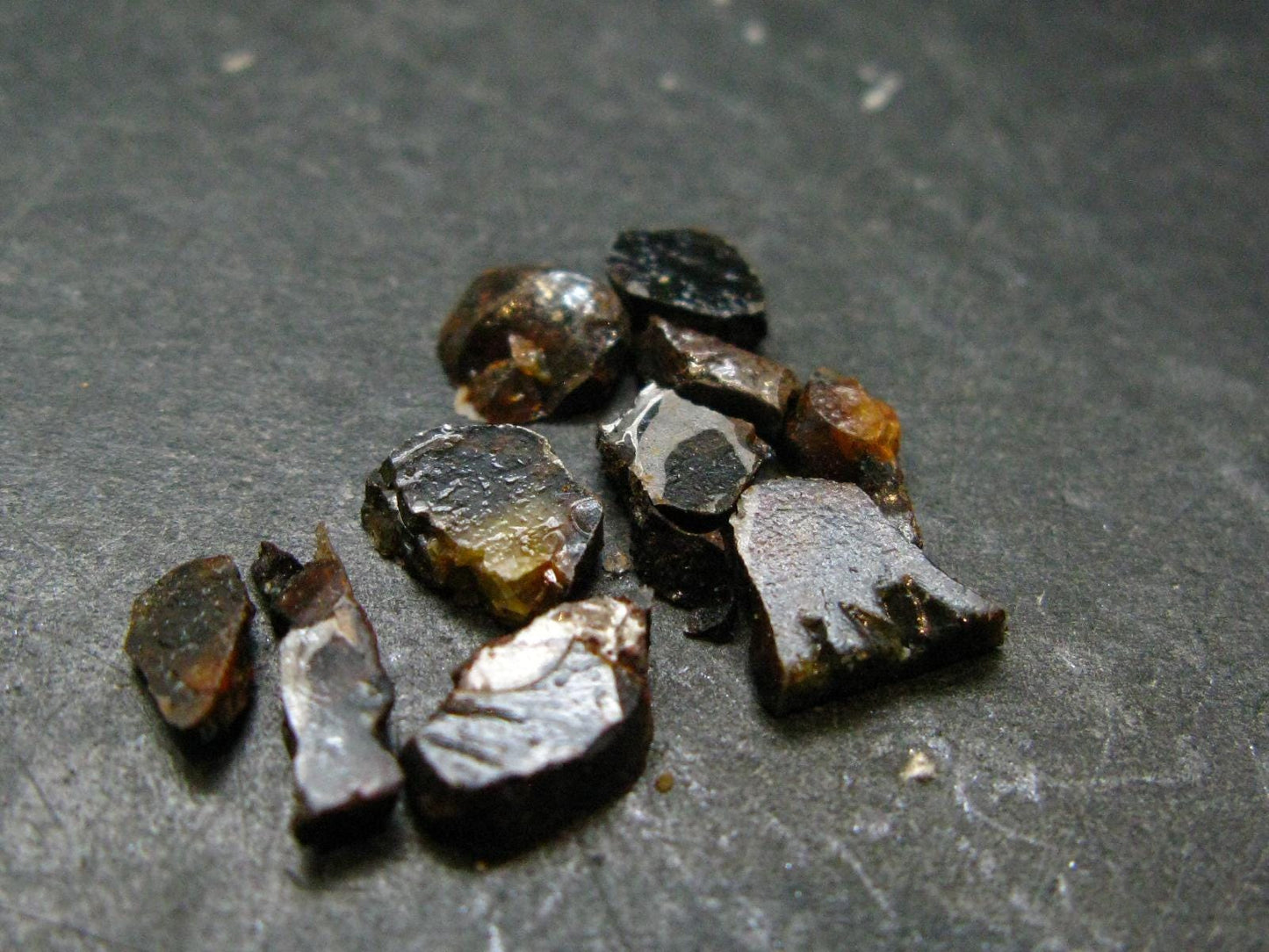 Lot of 10 Sericho Pallasite Meteorite Pieces From Kenya - 1.80 Grams