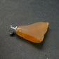 Raw Fire Opal Sterling Silver Pendant From Mexico - 1.1" - 2.21 Grams