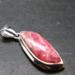 Rhodochrosite Silver Plated Pendant From Argentina - 1.5" - 5.72 Grams