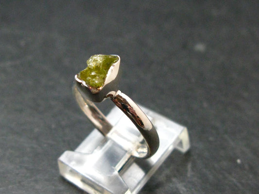 Fire Red Zincite Zinkite 925 Silver Ring from Poland - Size 7 - 1.88 Grams