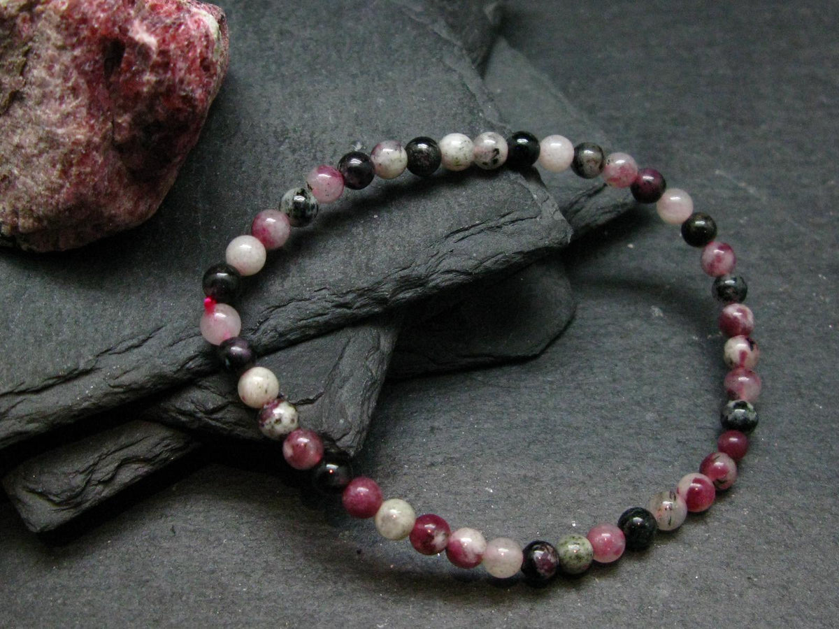 Eudyalite Eudialyte & Aegirine Genuine Bracelet ~ 7 Inches ~ 4mm Round Beads
