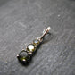 Moldavite Tektite Silver Pendant from Czech Republic - 0.8" - 0.92 Grams