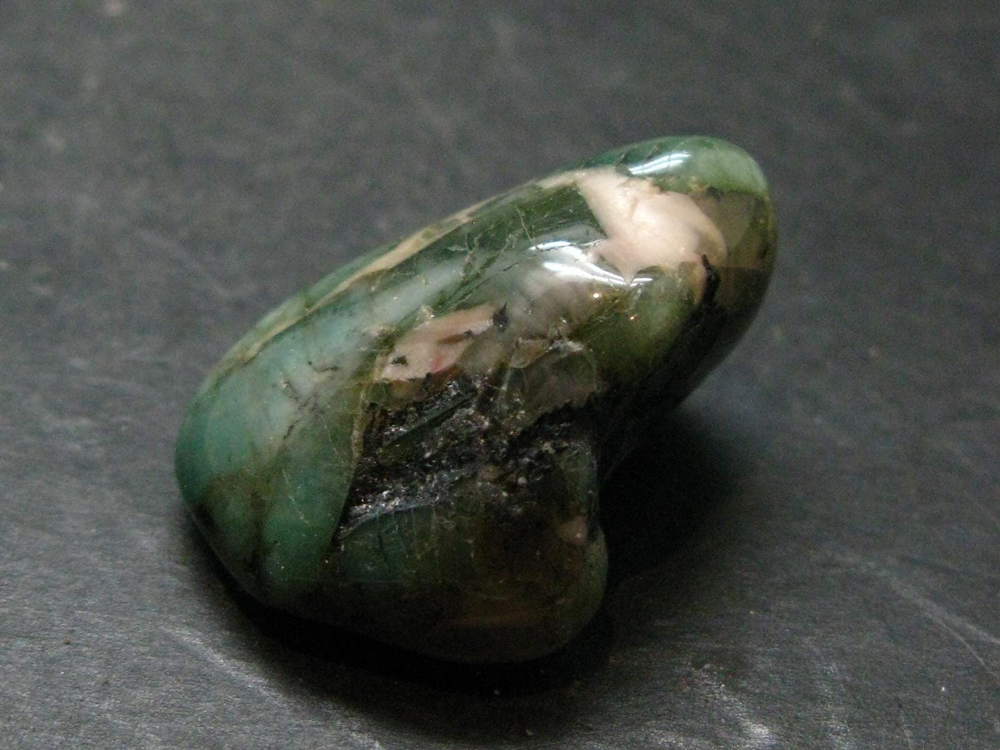Natural Emerald Tumbled Stone from Brazil - 1.4" - 21.48 Grams