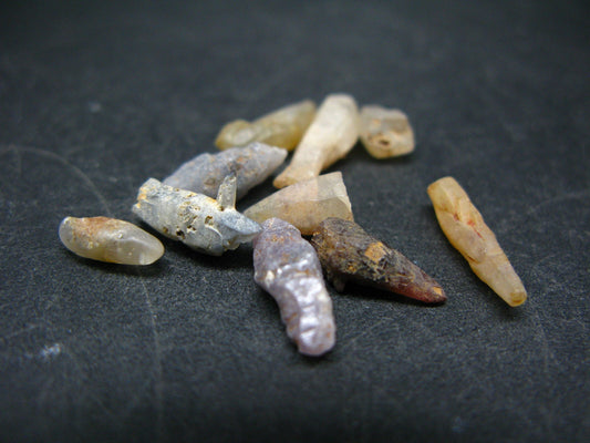 Lot of Multicolor Sapphire Crystals From Sri Lanka - 21 Carats