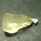 Gem Libyan Desert Glass Tektite Pendant Sterling Silver from Libya - 1.1" - 3.51 Grams