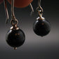 Rare Black Opal Silver |Earrings From Australia - 1.0" - 1.97 Grams