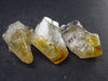 Set of 3 Natural Citrine Crystal Pendants From Brazil