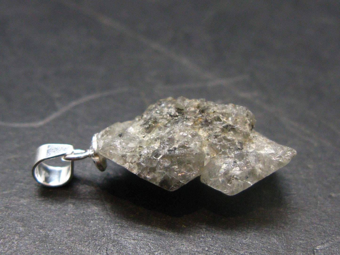 Phenakite Phenacite Silver Pendant from Brazil - 0.9 Inches - 1.95 Grams