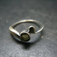 Cute Gem Moldavite Sterling Silver Ring From Czech Republic - Size 6.5 - 1.58 Grams