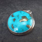 Turquoise Silver Pendant - 1.3" - 5.93 Grams