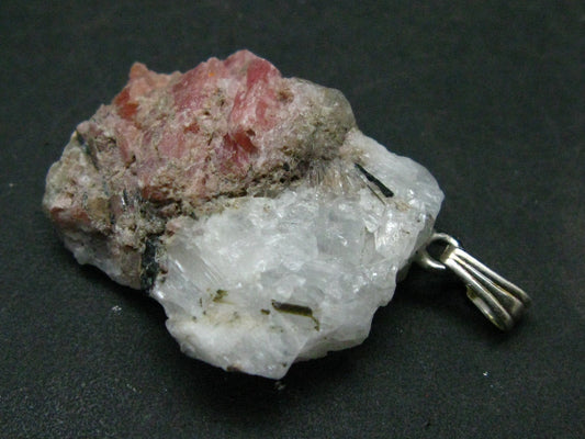 Serandite Crystal Silver Pendant From Canada - 1.4" - 6.9 Grams
