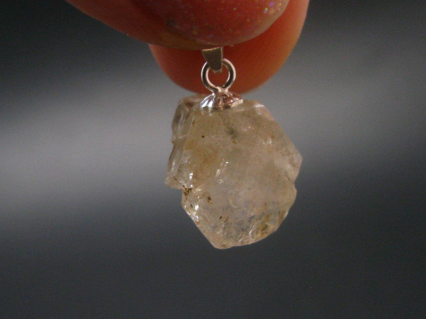 Phenakite Phenacite Silver Pendant from Burma Myanmar - 0.7 Inches - 1.91 Grams