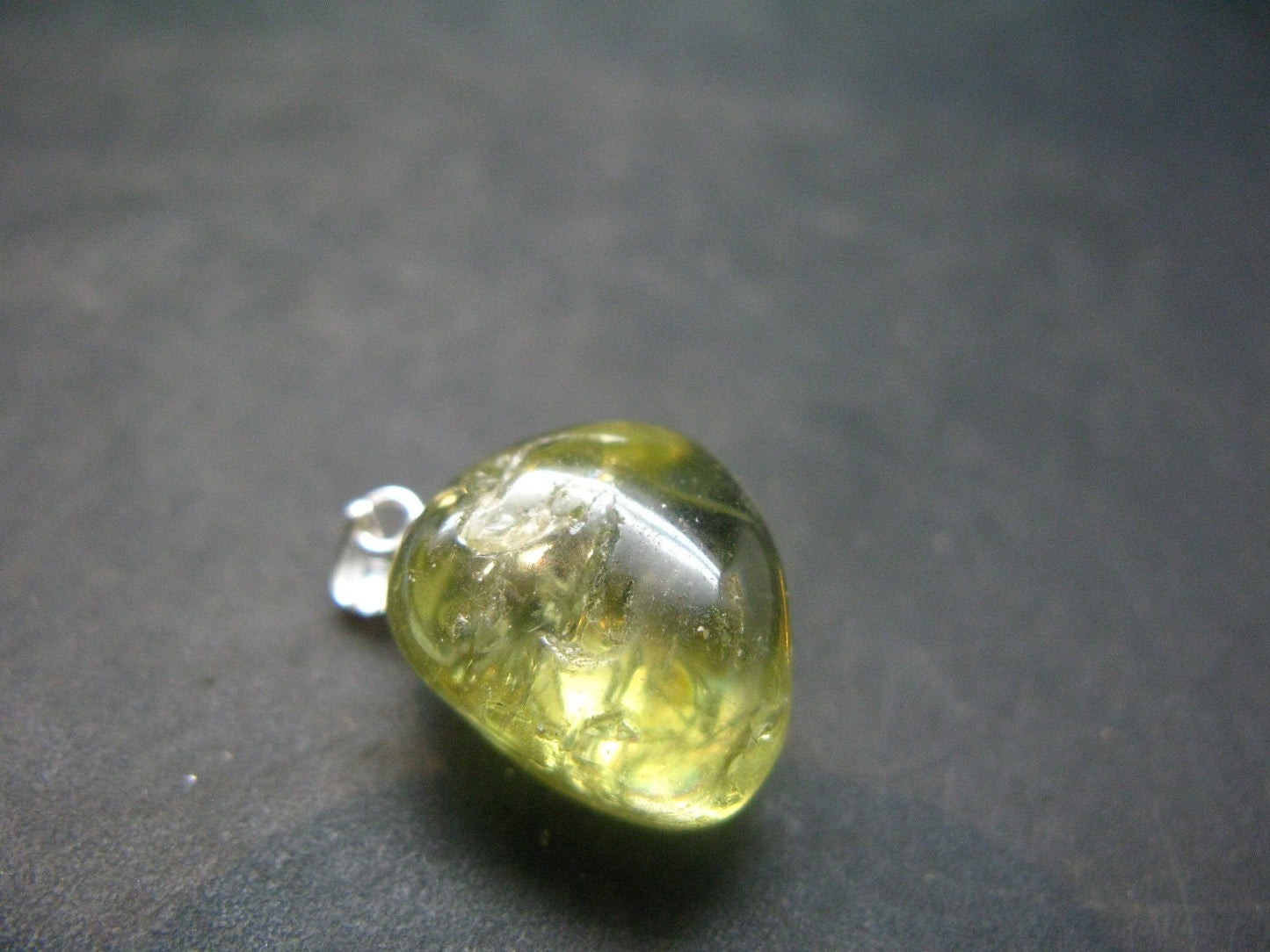 Large Gold Apatite Tumbled Pendant from Mexico - 5.70 Grams - 1.0"