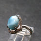 Larimar AAA Quality Sterling Silver Ring - Size 6 - 2.70 Grams