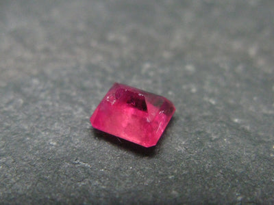 Beautiful Rare Gem Bixbite Red Beryl Emerald Cut Stone From Utah USA - 0.39 Carats - 4.6x4.0mm