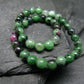 Ruby in Zoisite Genuine Bracelet ~ 7 Inches ~ 4mm Round Beads