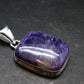 Rare High-Quality Charoite Silver Plated Pendant From Russia - 1.4" - 5.92 Grams
