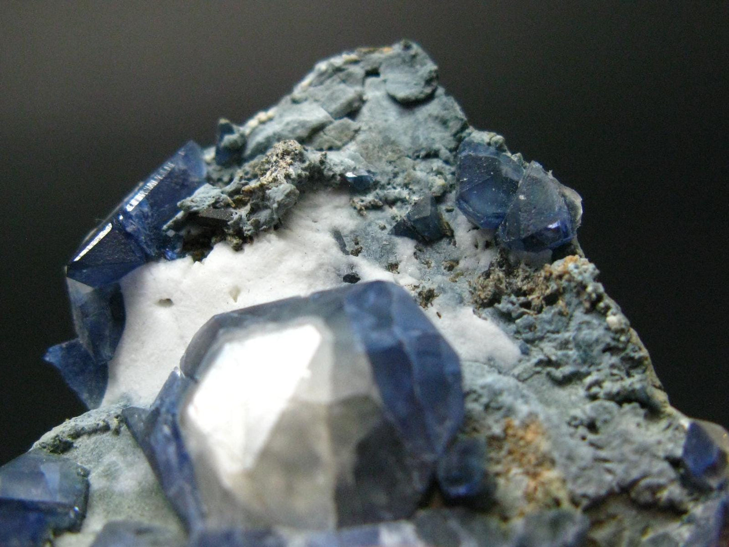 Museum Benitoite and Neptunite on Natrolite Cluster From California - 2.1"