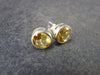 Stone of Success!! Natural Faceted Golden Yellow Citrine Sterling Silver Stud Earrings - 1.50 Grams