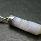 Blue Lace Agate 925 Silver Pendant from Namibia - 1.7" - 4.21 Grams