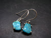 Nice Raw Natural Turquoise Sterling Silver Earrings from Mexico - 1.4 Grams