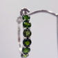 Green Helenite Hoop Earrings – Sterling Silver Hoops with Helenite