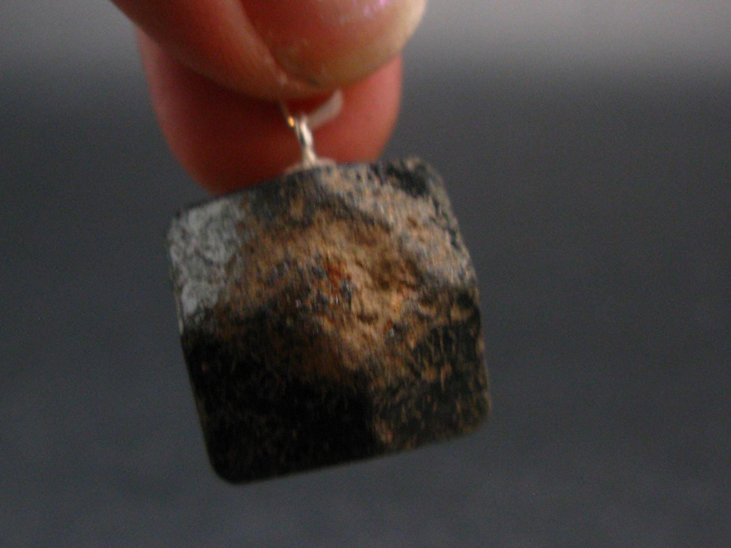 Sharp Black Melanite Andradite Garnet Silver Pendant From Mali - 0.9" - 10.59 Grams