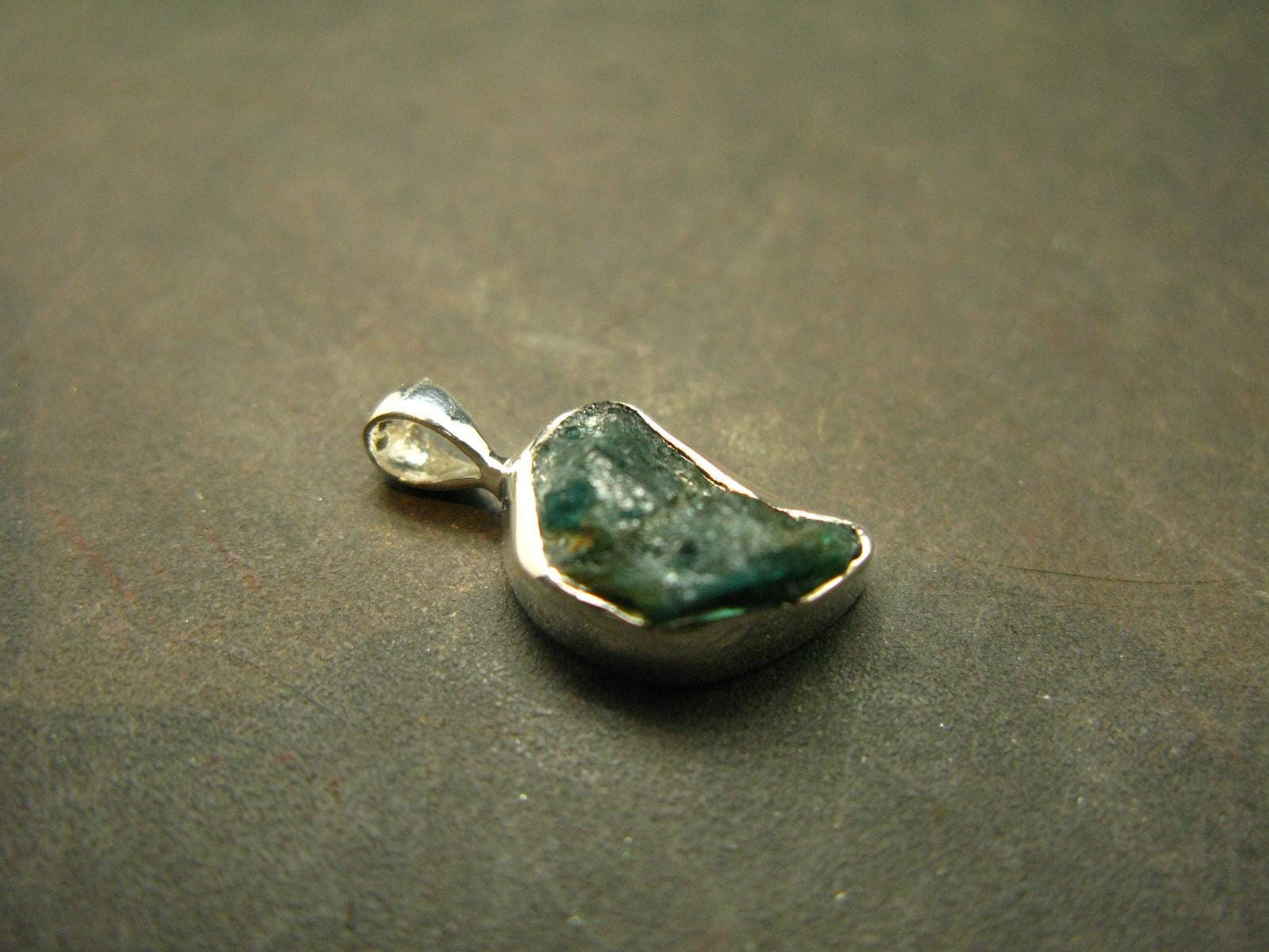 Grandidierite Silver Pendant From Madagascar - 0.7" - 1.13 Grams