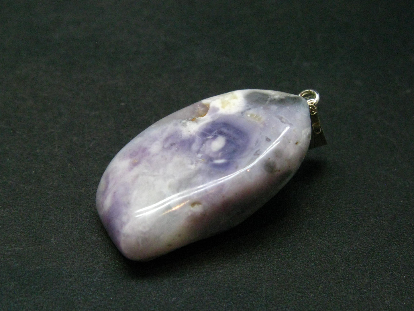 Tiffany Stone Opal Silver Pendant from USA - 1.4"