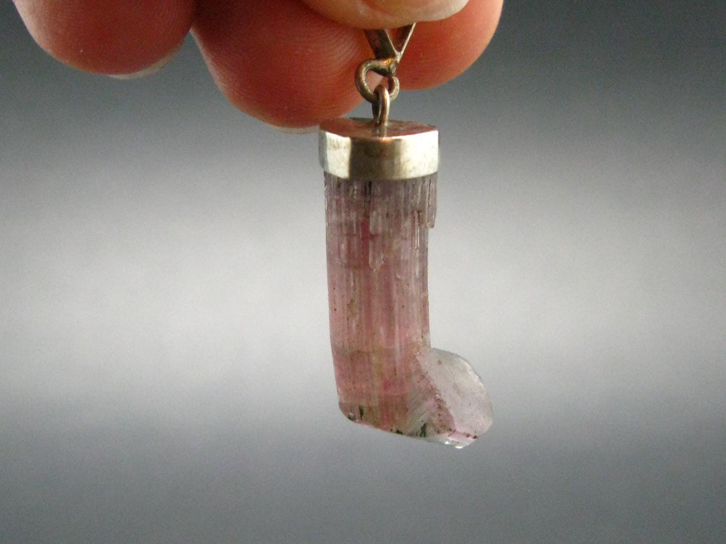 Pink Tourmaline Crystal Pendant - 1.5" - 4.30 Grams