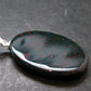 Bloodstone Silver Pendant From India - 1.5" - 5.45 Grams