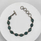 Grandidierite Bracelet Blue Green Gemstone Silver Link Bracelet Minimalist Jewelry Gift