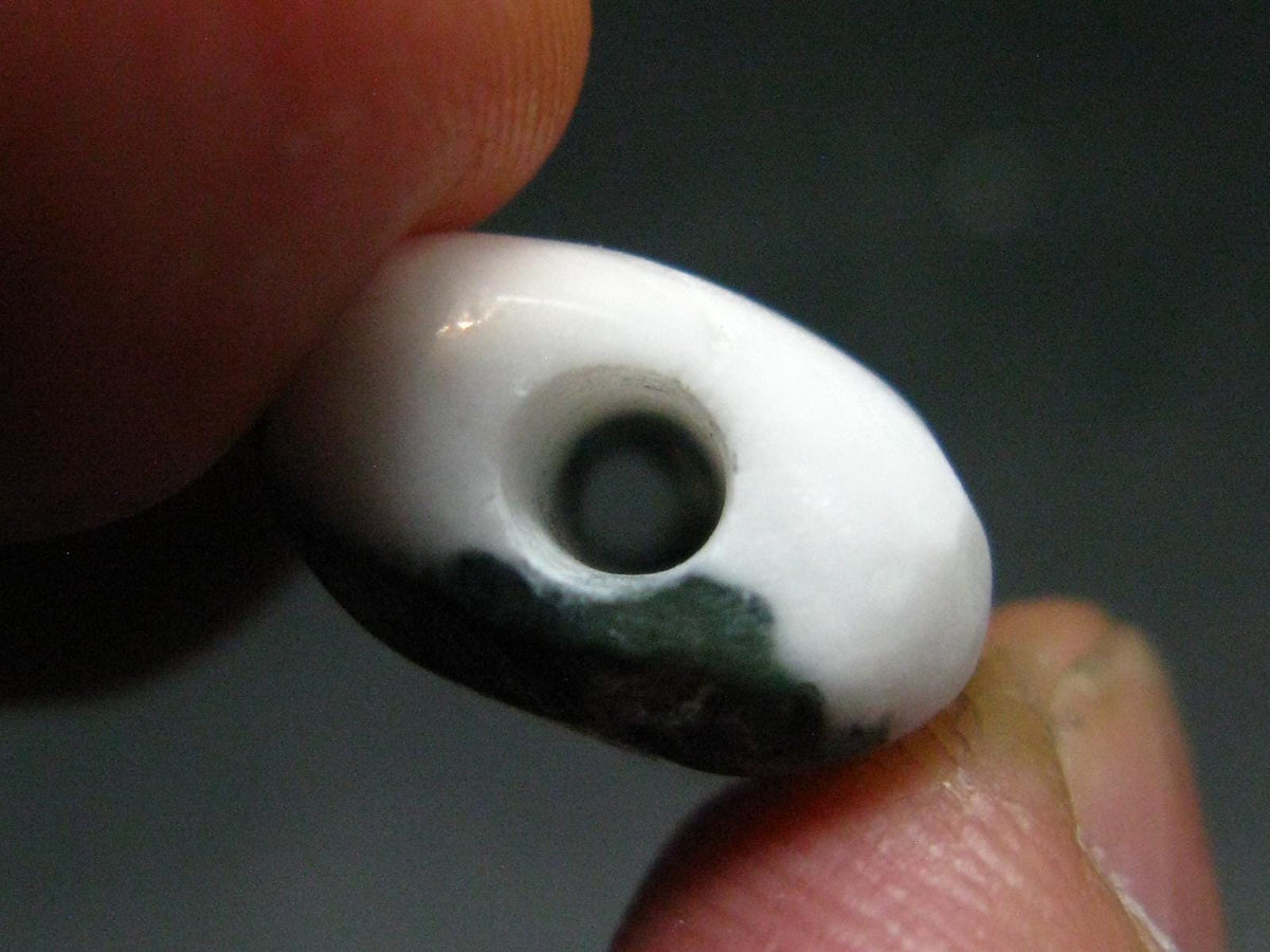Gem Benitoite & Natrolite Polished Stone w/ Hole From California - 29.51 Carats