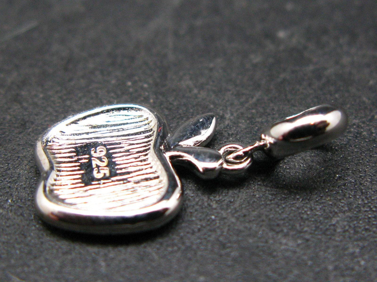 4.56 Billion Years Old Meteorite!!. Muonionalusta Meteorite Apple Silver Pendant from Sweden - 0.8"