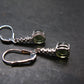 Moldavite Tektite Silver Earrings from Czech Republic - 2.76 Grams