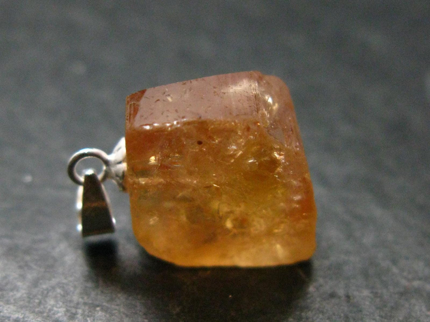 Imperial Topaz Crystal Pendant From Brazil - 0.8" - 4.07 Grams