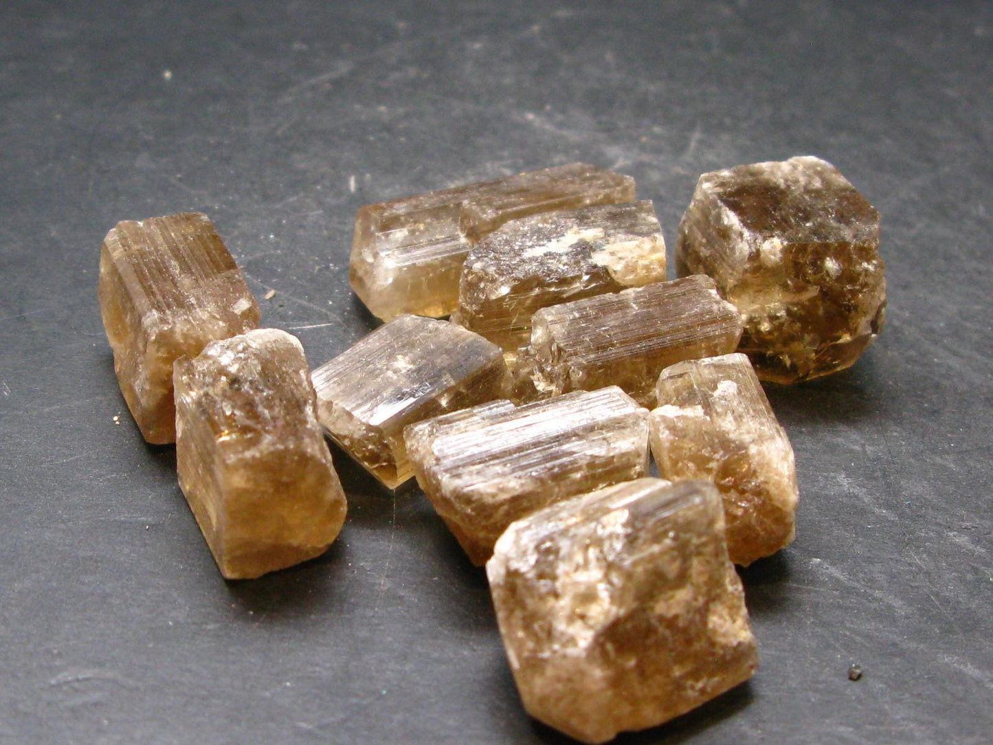 Lot of 10 Perfect Golden Scapolite Tumbled Stones from Tanzania 284.35 Carats