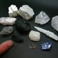 Synergy 12 Set Phenakite Moldavite Natrolite Petalite Danburite Tektite Scolecite Herderite Tanzanite Brookite 577.2Gr