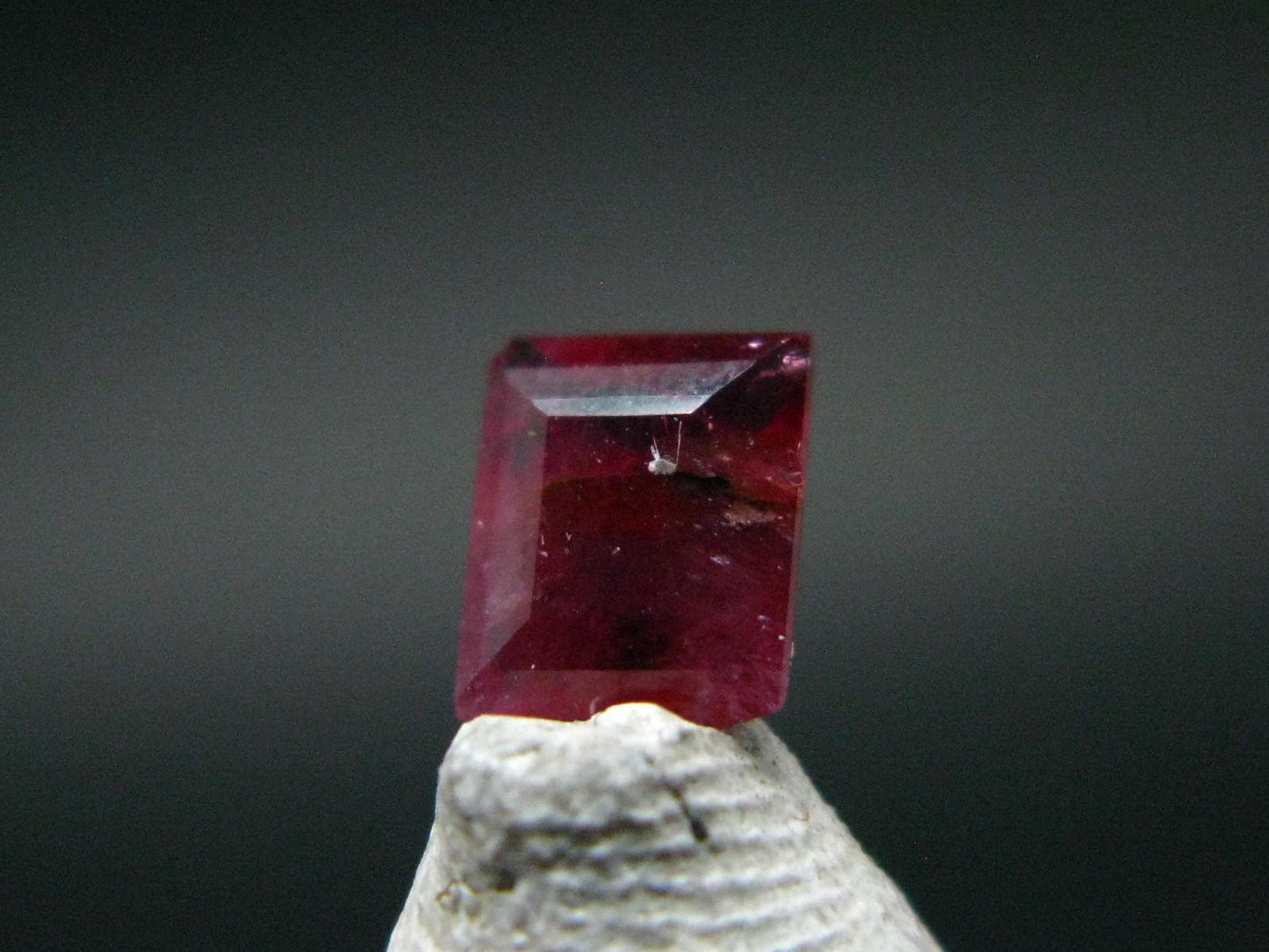 Beautiful Rare Gem Bixbite Red Beryl Emerald Cut Stone From Utah USA - 0.33 Carats - 5x4mm
