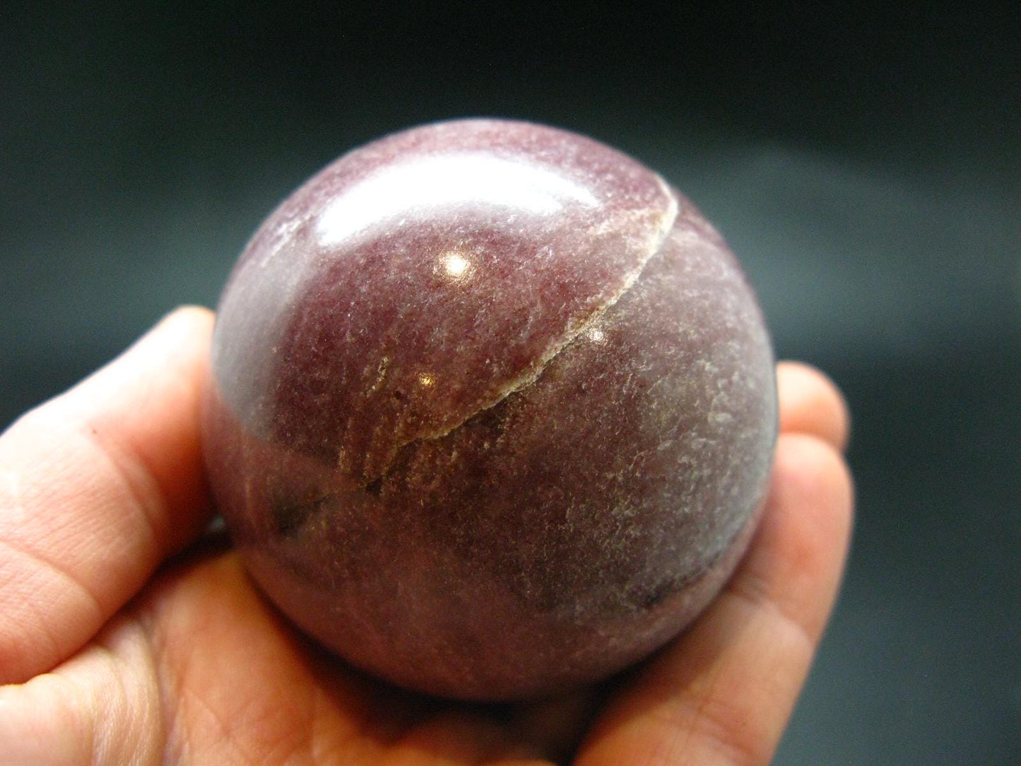 Rare Red Thulite Sphere Ball From Norway - 2.1" - 229 Grams