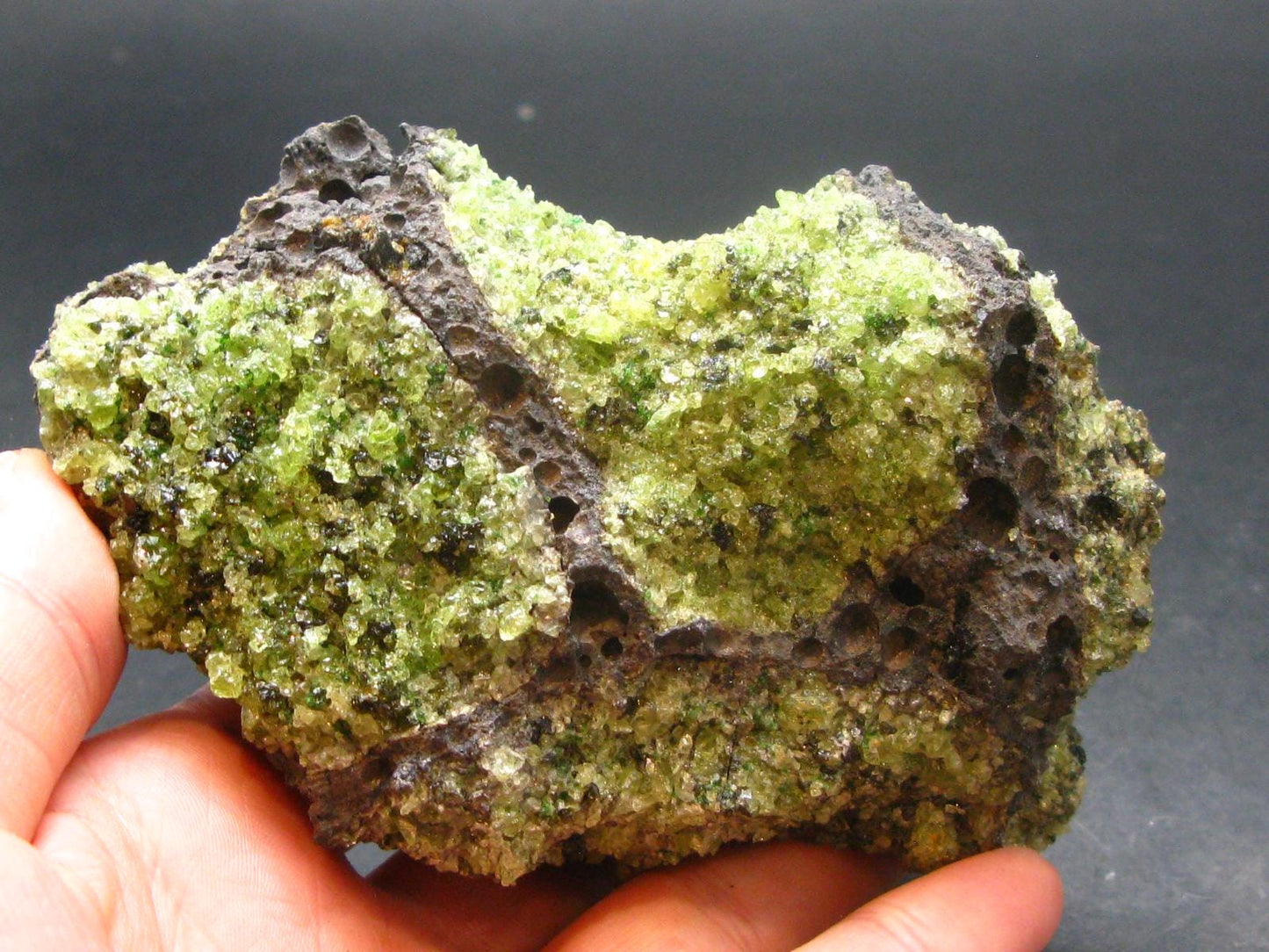 Rare Gem Peridot Cluster from Arizona, USA - 3.9"