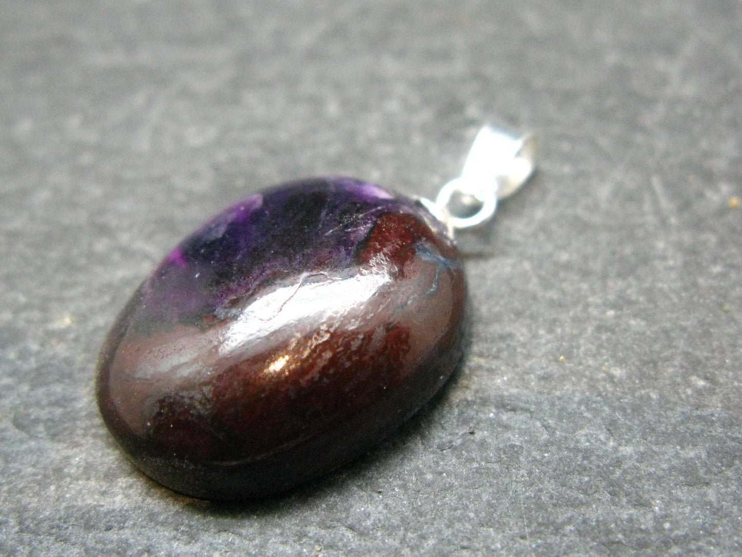 Sugilite Silver Pendant From South Africa - 1.0"