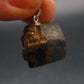 Sharp Black Melanite Andradite Garnet Silver Pendant From Mali - 0.9" - 9.5 Grams