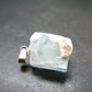 Aquamarine Gem Sterling Silver Pendant From Brazil - 0.8" - 2.81 Grams
