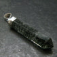 Tourmaline In Quartz Crystal Silver Pendant from Brazil- 1.9" - 4.49 Grams