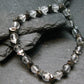Magnetite & Quartz Crystals Genuine Bracelet ~ 7 Inches ~ 7mm Crystal Beads