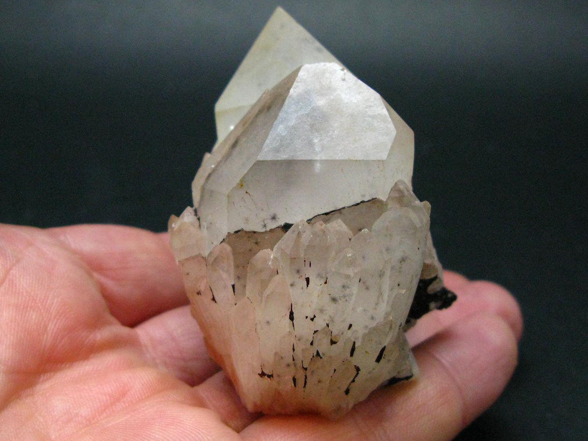 Hollandite in Quartz Crystal from Madagascar - 3.0" - 192.67 Grams