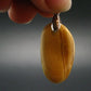 Amber Tumbled Silver Pendant From Poland - 1.5" - 2.80 Grams