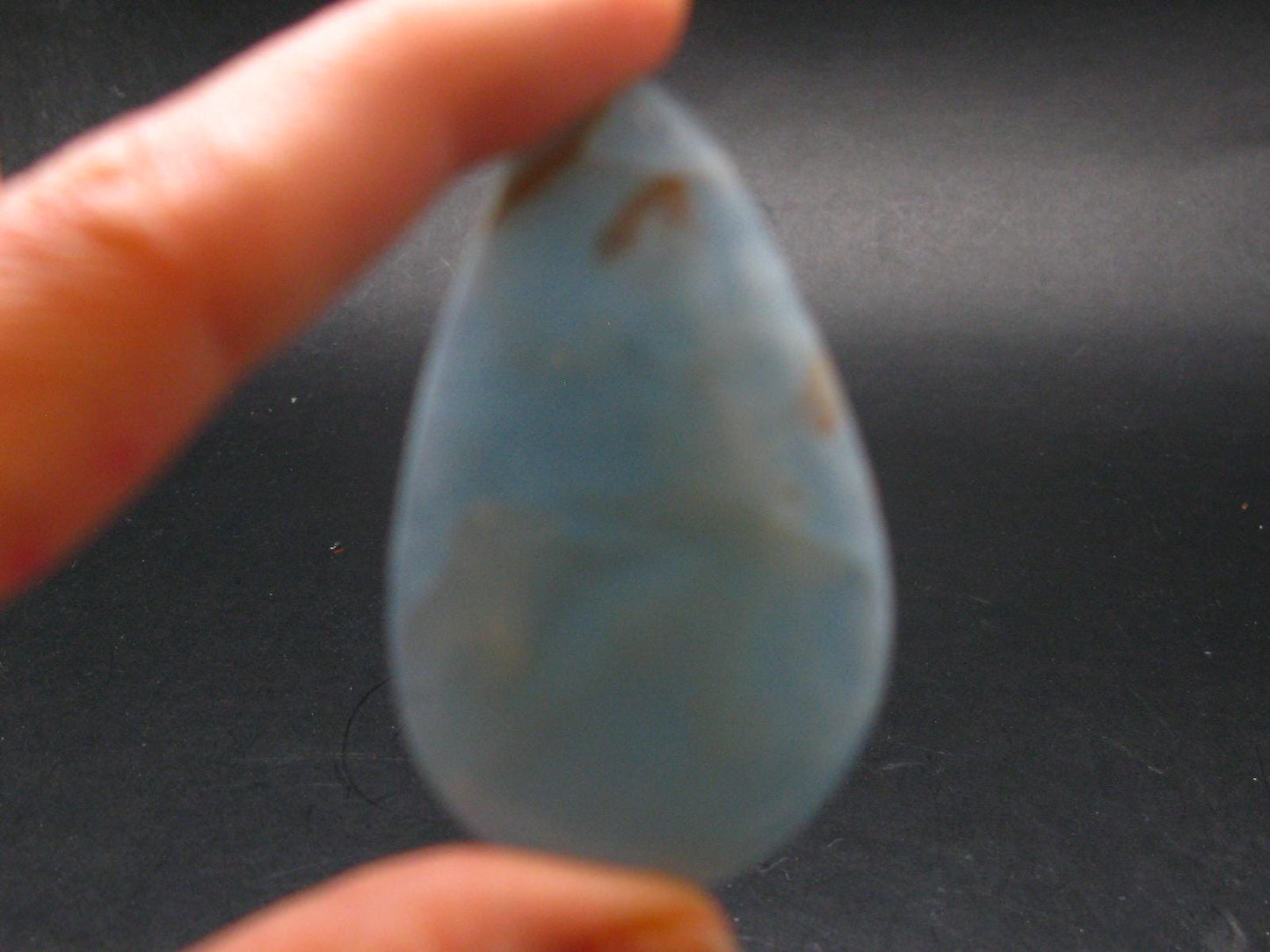 Stunning Lemurian Aquatine Blue Calcite Cabochon From Argentina - 2.2" - 23.30 Grams